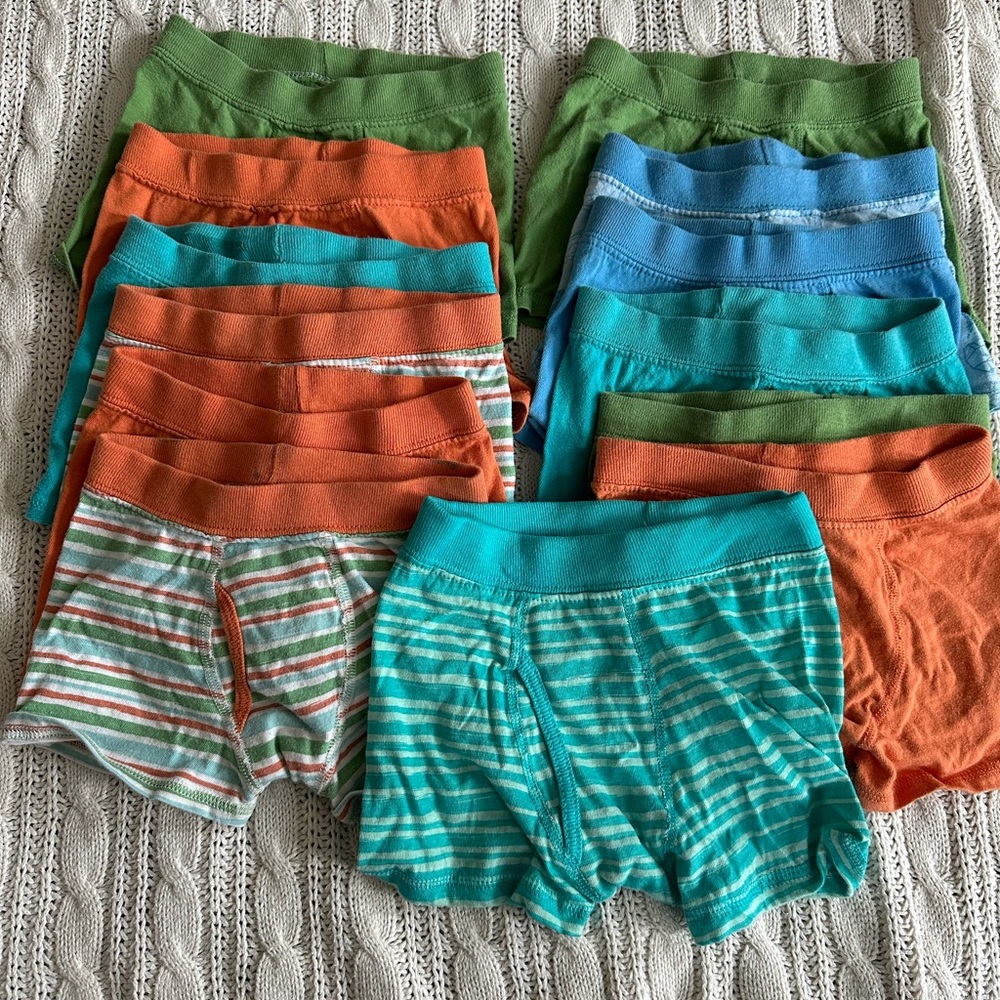 Hanes Kids' Cotton Boxer Briefs - Green, Orange, Teal, Blue